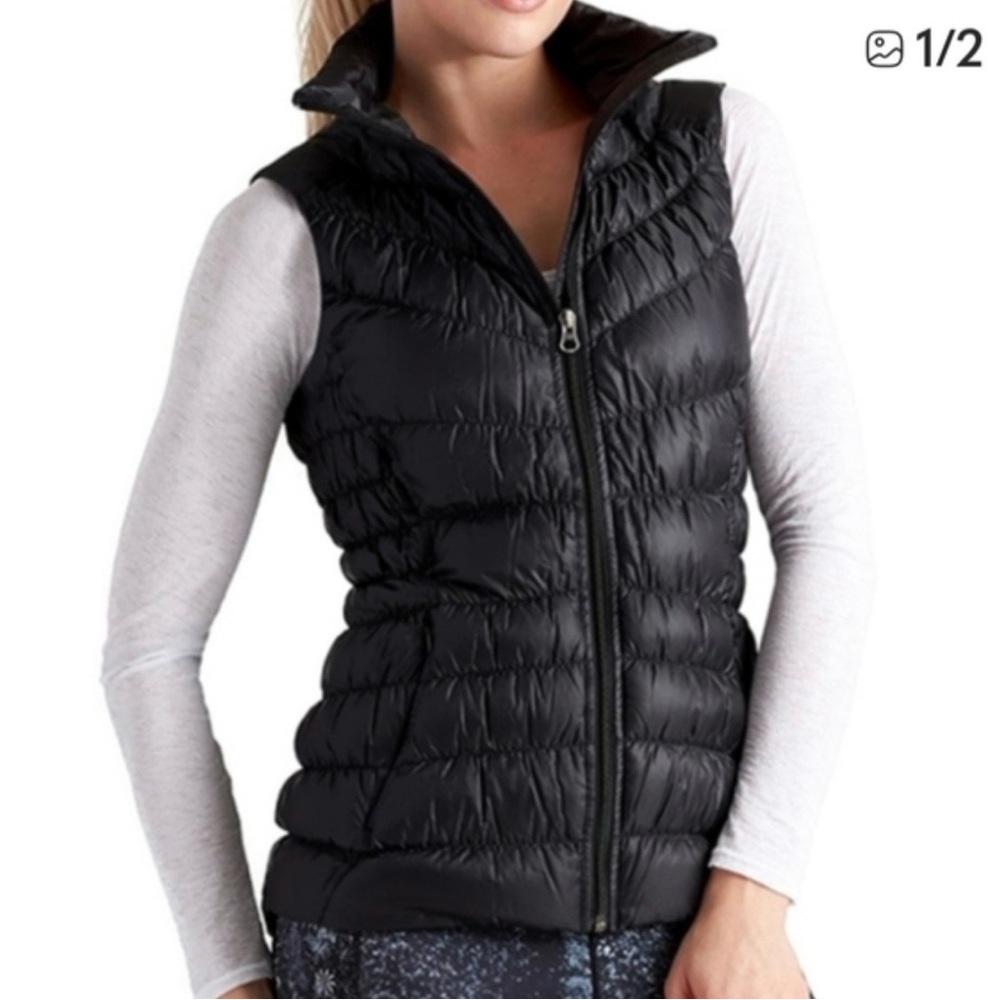 Athleta | Downalicious Deluxe goose down puffer vest black